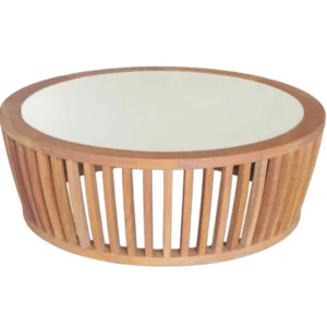 Sinoshi Teak Round Coffee Table made by Teak Furniture Indonesia Factory - MPP Furniture