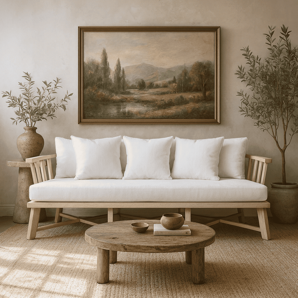 Arthur wooden sofa 3 seater with cushion made by the best indonesian furniture manufacturers