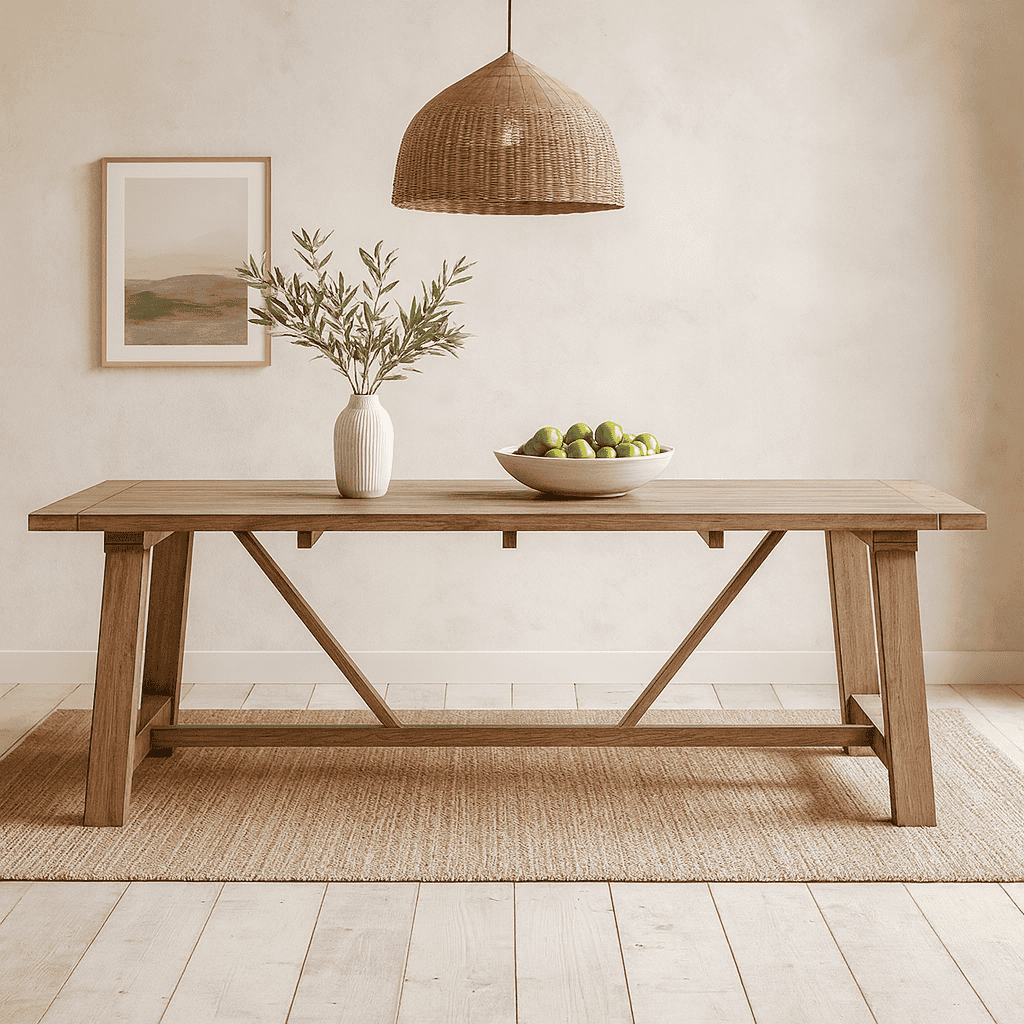 Teak Outdoor Dining Table for 6 Seater. Indonesian Teak Garden Furniture made by Teak Furniture Indonesia Factory