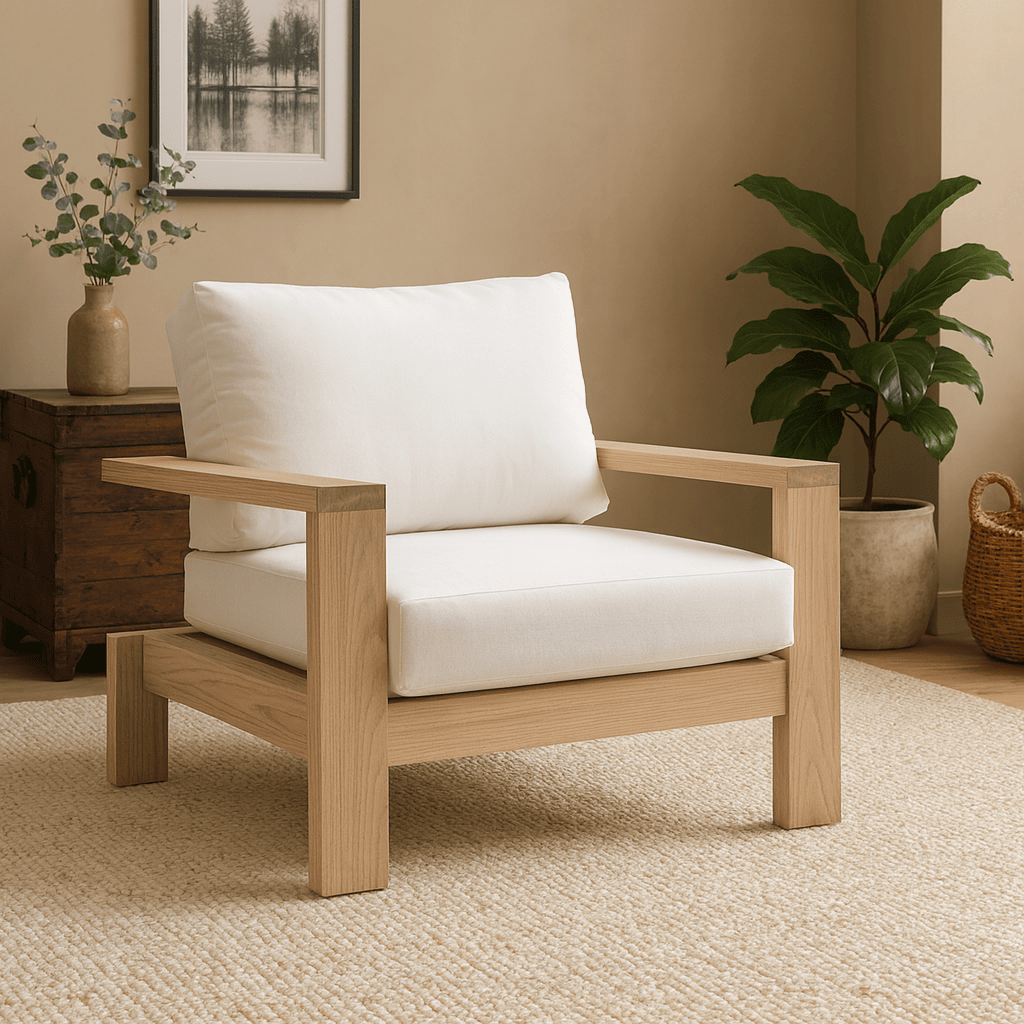 Madinta Sungkai Wood Furniture Chair Wooden Accent / Arm Chair / Occasional Chair Made by Teak Furniture Indonesia Factory