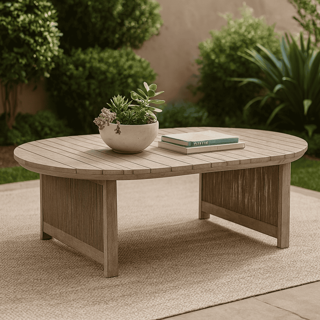 Rimini Sungkai Wood Coffee Table with rope - teak furniture Indonesia factory 