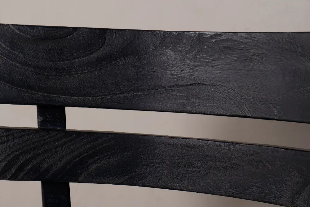 Detail of a dark, wire-brushed finish on a piece of Rustic Wood Furniture made by MPP Furniture
