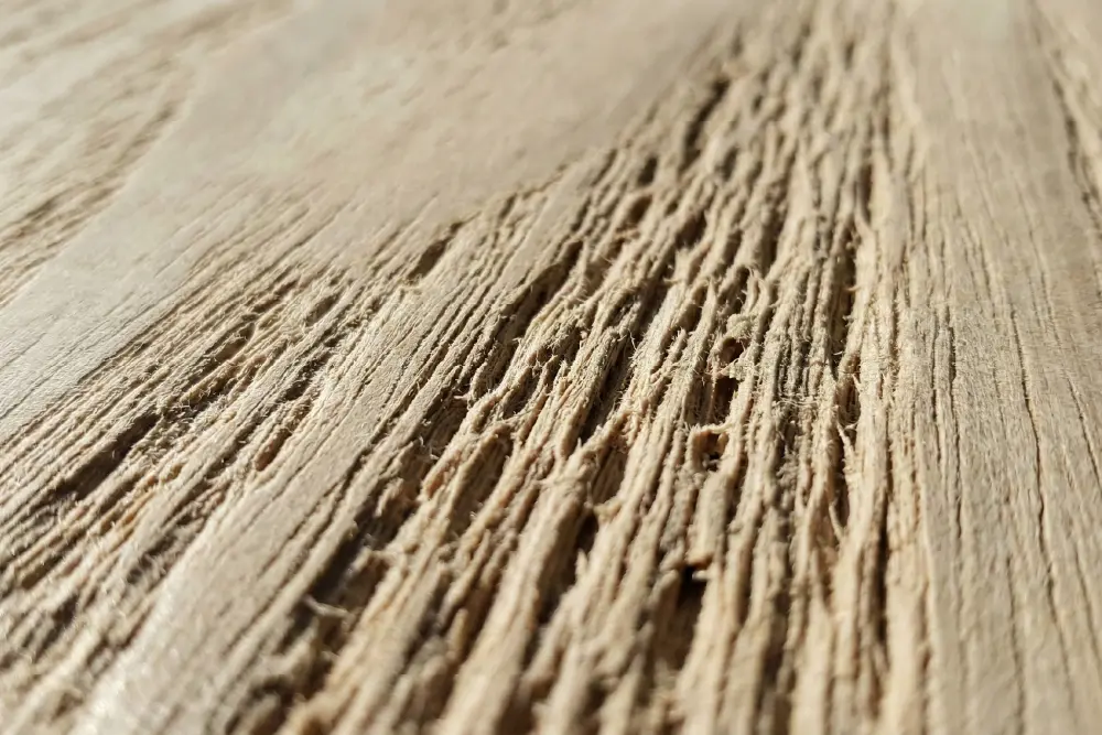 Wood defect that might appear on mindi wood furniture if the technical requirement didn't met