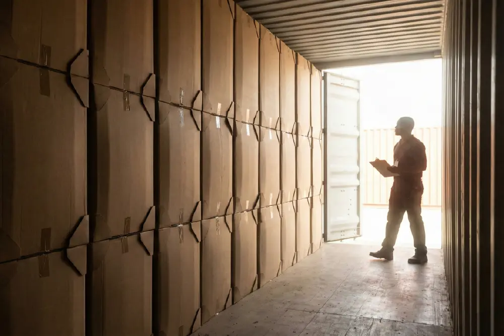 Stacked furniture that ready to be deliver. One of the step of import furniture from indonesia