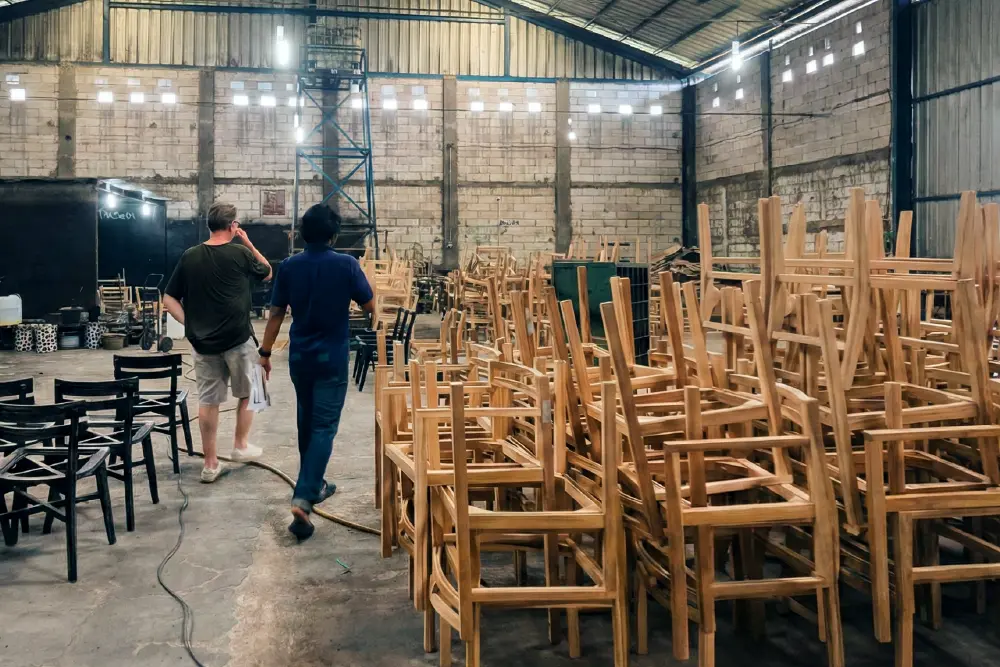 Buyer from Sweden do a factory visit at MPP Furniture, Indonesian Furniture Manufacturer