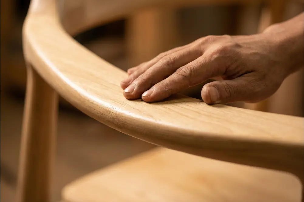 Surface check of sungkai wood furniture