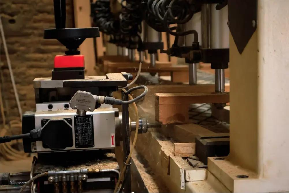 CNC machine in furniture making process