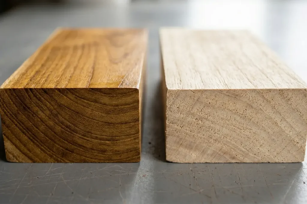 teak heartwood vs teak sapwood