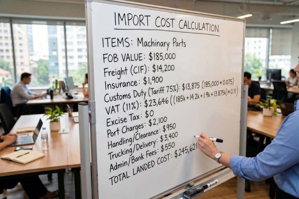 Price breakdown for importing teak garden furniture