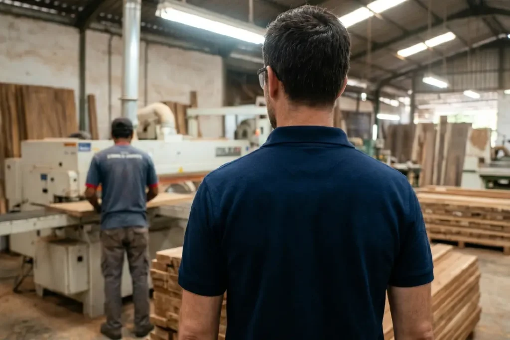 Machinary room at the indonesian outdoor furniture manufacturer