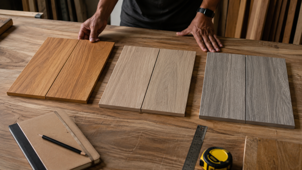 Teak furniture finish sample approval before production