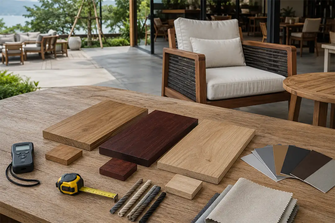 a buyer comparing product costing for Indonesian patio ouitdoor furniture