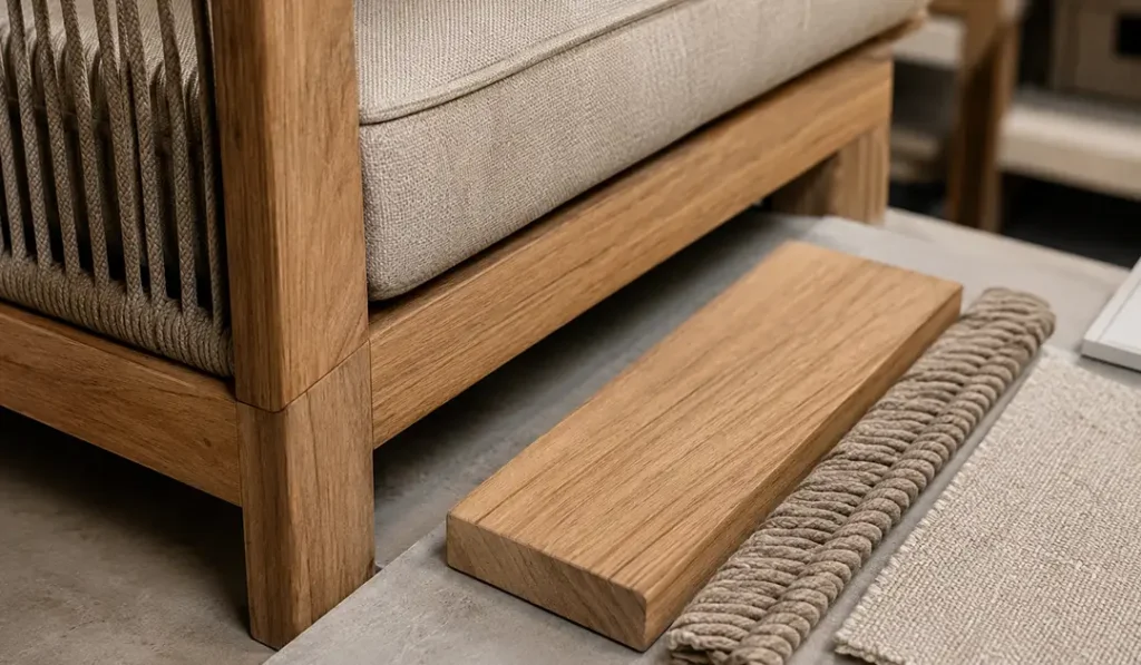 swatch material, finishing sample, rope, and fabric for patio outdoor furniture