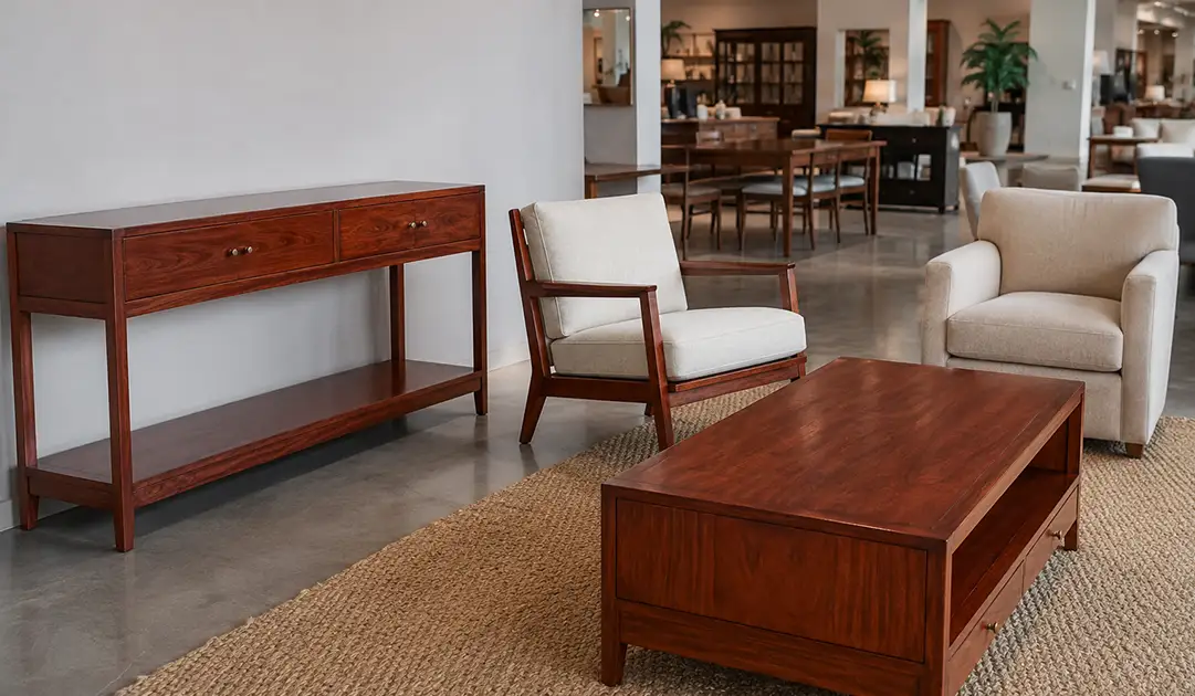 Mahogany furniture price comparison across living room furniture with different levels of visible