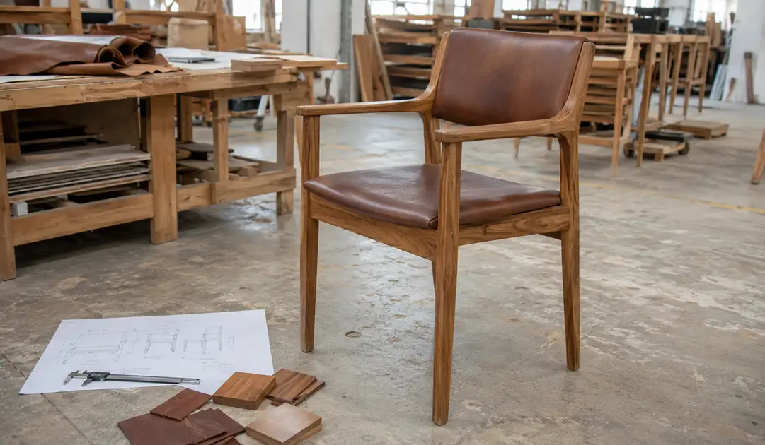 How to Develop Custom Teak Indoor Dining Chairs With Leather for Retail Collections
