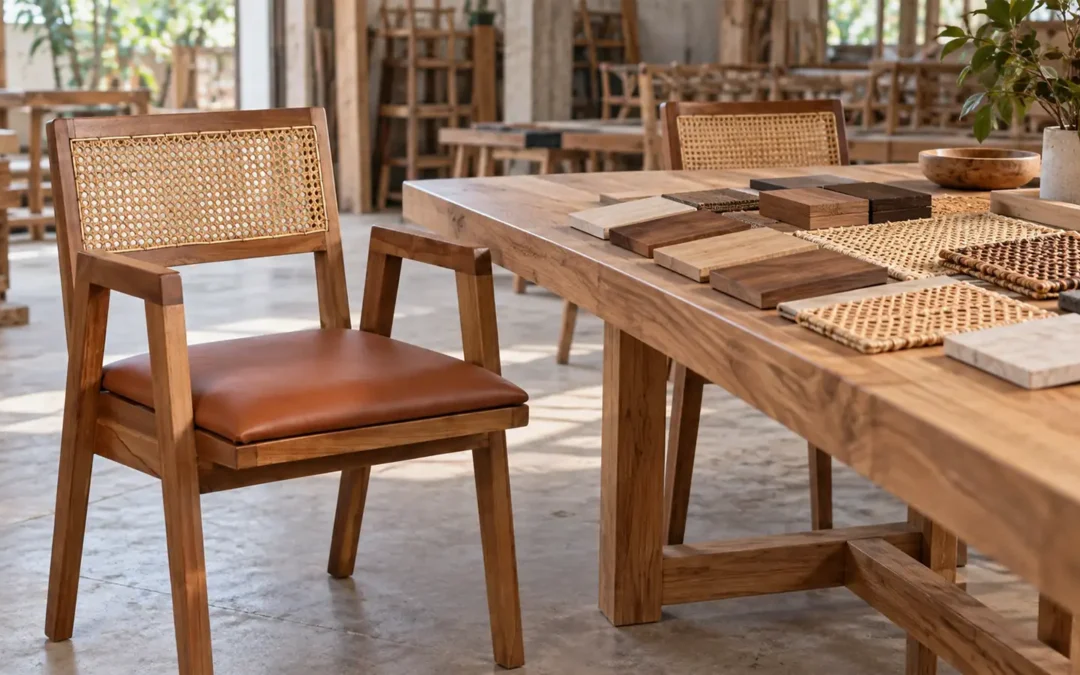 How to Match Wood Finish and Rattan Tone for a Cohesive Indoor Dining Chair Collection
